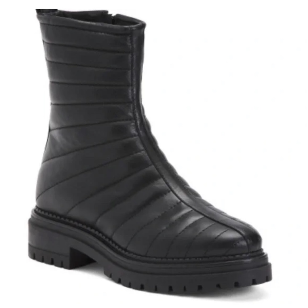 NAPOLEONI Made In Italy Leather Quilted Booties